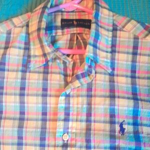 Ralph Lauren button up multi color shirt size M mens